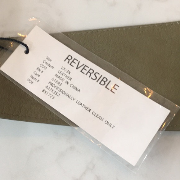 G.I.L.I Embossed Leather Reversible Obi Wrap Belt - Picture 6 of 6